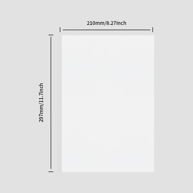 5pcs A4 1mm 1.5mm 2mm 3mm White Cardboard White Paperboard Hard Thicked Paper For DIY Handmade Mould Album Cover Package Paintin