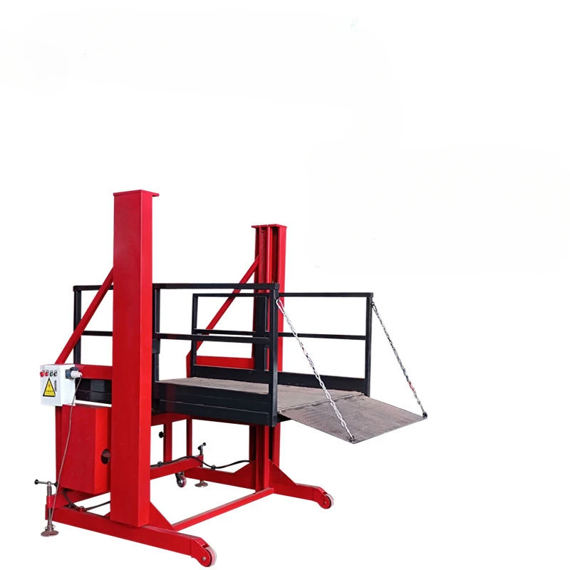 Small electric hydraulic mobile container loading and unloading platform lift