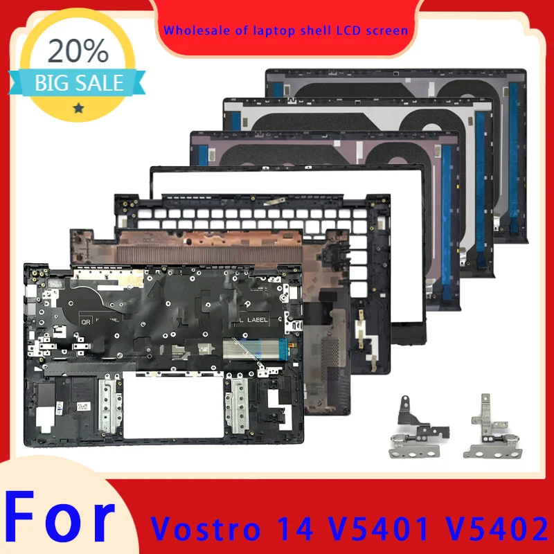 Suitable for Vostro 5401 5402 V5405 Series Laptops, LCD Screen Frame, Palm Rest, Top Cover, Hinge, Bottom Shell, ABCD Keyboard