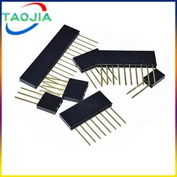 10 pz 2/3/4/6/8/10/15 Pin 2.54mm impilabile gambe lunghe Femal Header per Arduino Shield