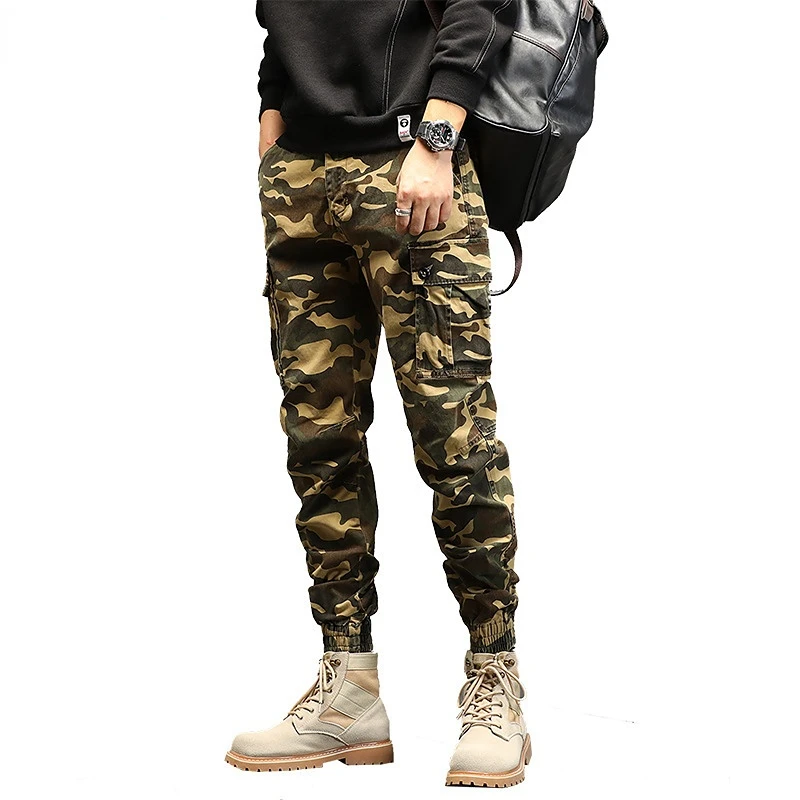 

Men's 2022 Autumn Winter New Sports Camouflage Casual Military Tactical Overalls Cargo Fashion Outdoor Streetwear Trousers