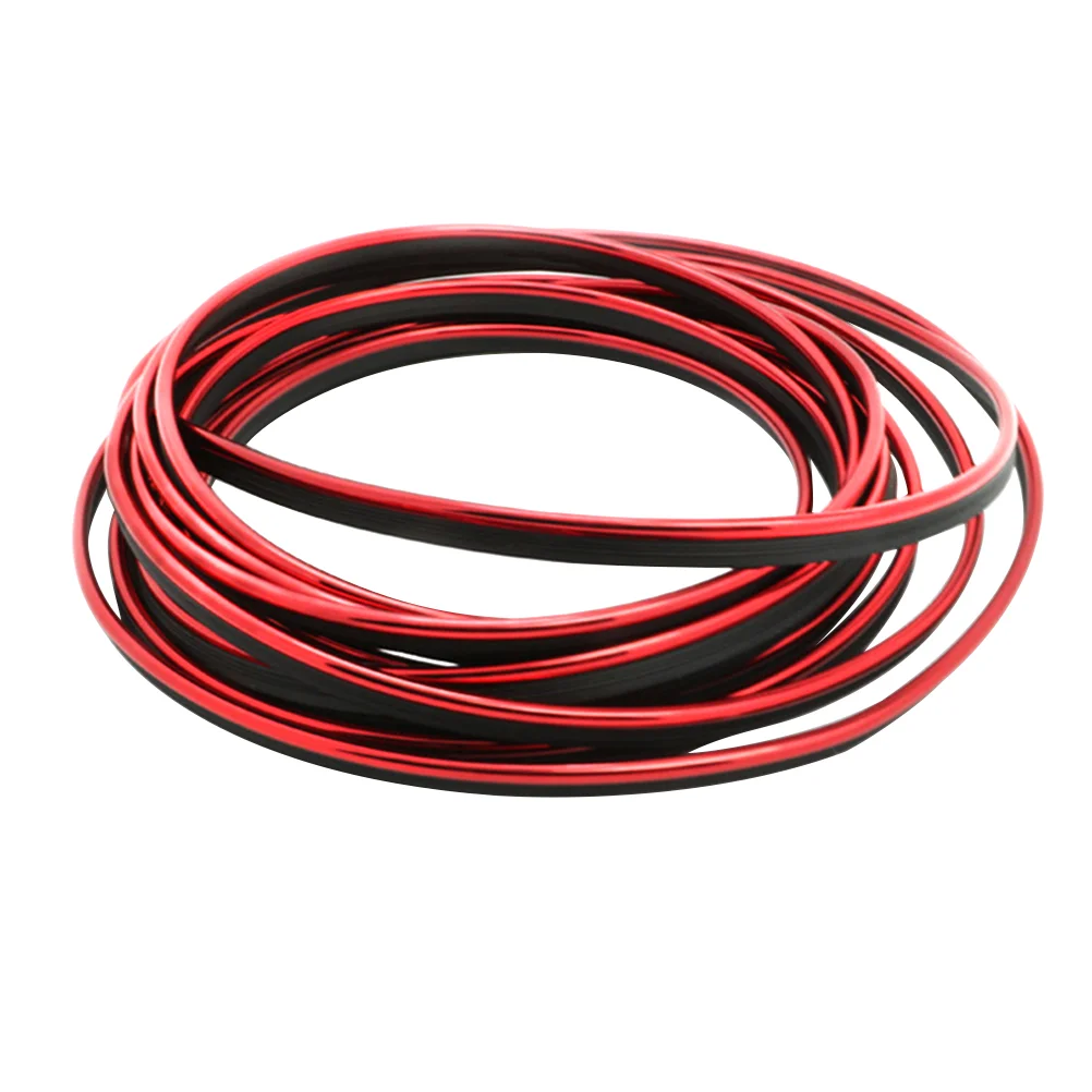 5M DIY Universal Automobile Car Motor Interior Exterior Decoration Plated Moulding Trim Strip Line (Red)