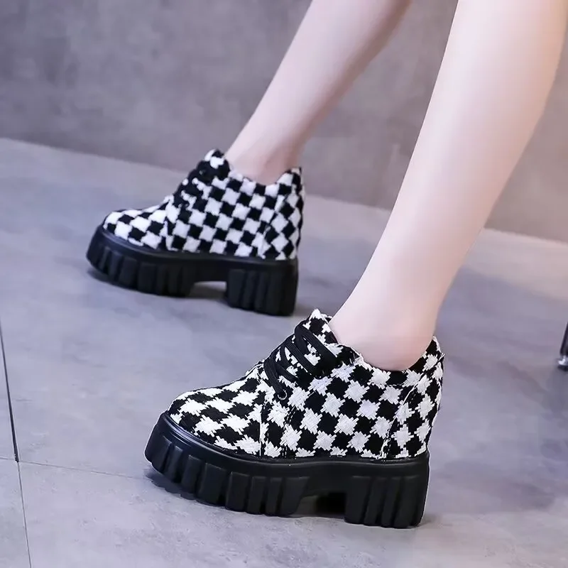 

High Platform Sneakers Women Thick Sole Sports Ladies Trainers Vulcanized Shoes Woman Chunky Sneakers Zapatillas Mujer zapatos