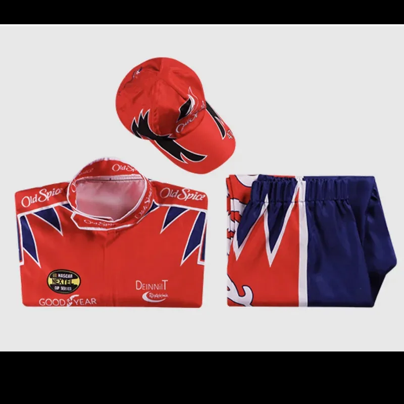 Adult Cycling Taradgar Night Ricky Bobby Cosplay Costume Long Sleeves Shirt Racing Suit with Hat lf[5