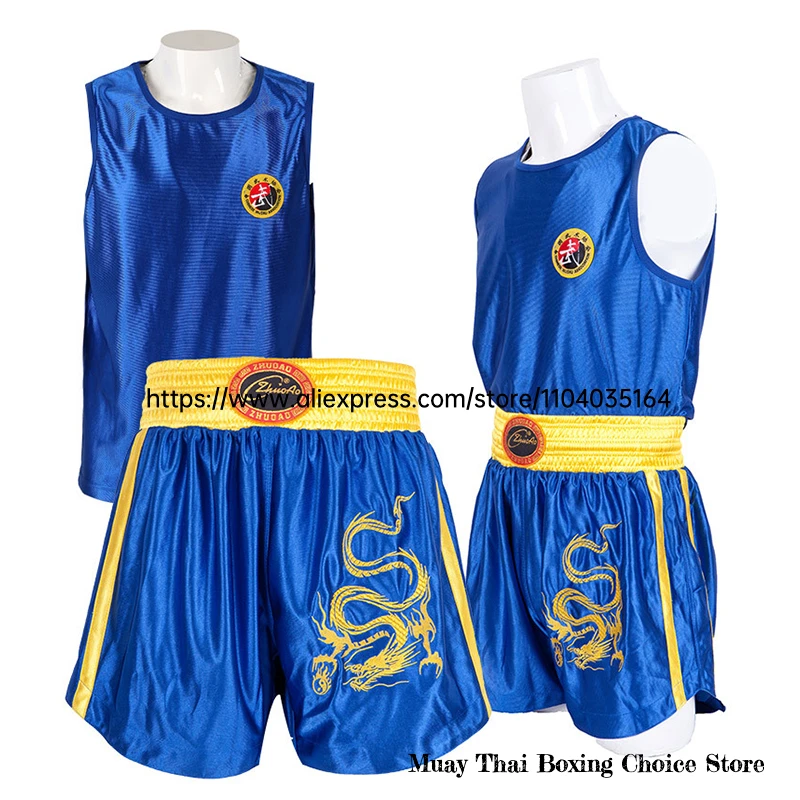 Boxshorts Muay Thai Shorts T-Shirt Set Männer Frauen Kinder Sanda Wushu Kampfsport MMA Boxuniform Grappling Kickboxen Hosen