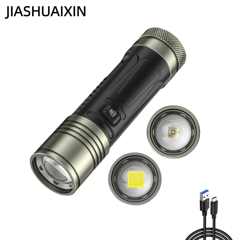 

Высокоинтенсивный фонарик JIASHUAIXIN XHP360 с быстрой зарядкой C-типа, дисплеем выходной мощности, белый лазерный фонарик дальнего действия