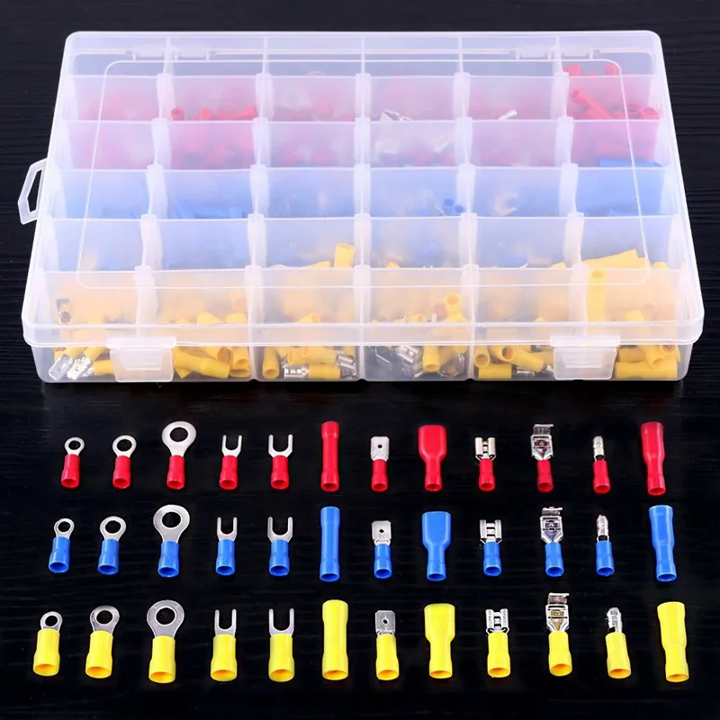 

540Pcs Cable Squeeze Terminal Cold Pressing Plug Joint Box-packed Cable Wire Connector Quick Crimp Set Electrical Kit