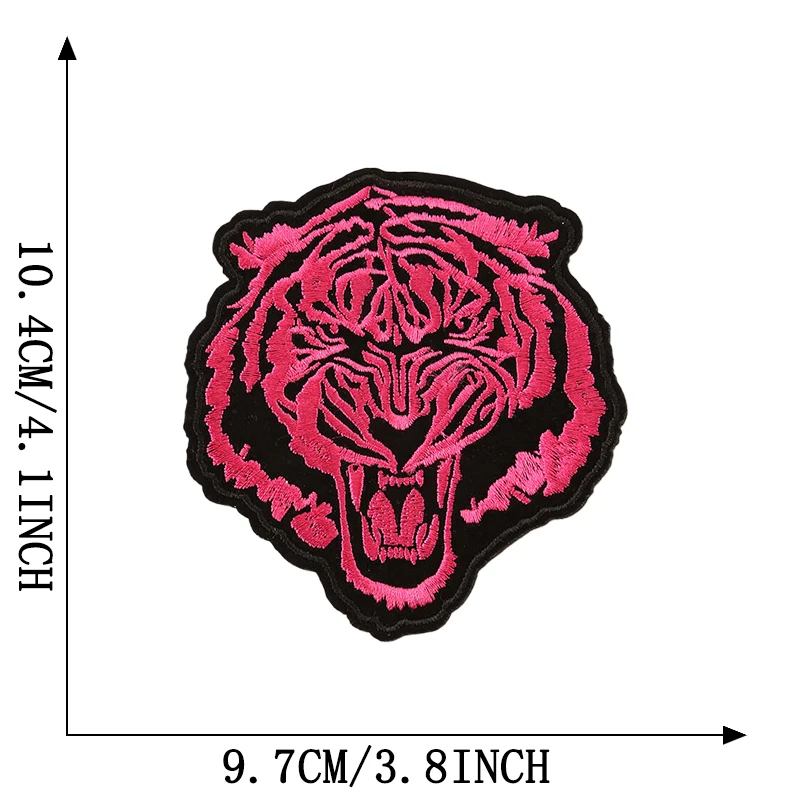 Tiger Wolf Patches für Kleidung Jungen Tiere Bär Eisen auf bestickt Thermocollant Stoffe Jacken Thermo Mochila Nähen Parches – Detail 15