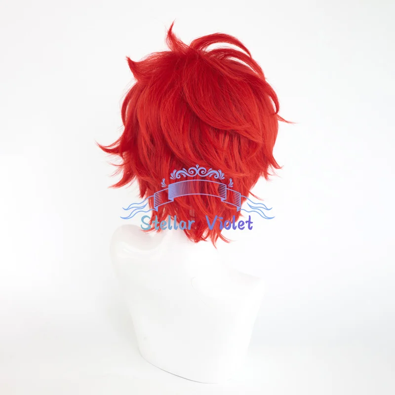 Reki peruca cosplay resistente ao calor anime sk8 o infinito reki cosplay perucas sintéticas 35cm cabelo curto vermelho sk∞ anime peruca dia das bruxas