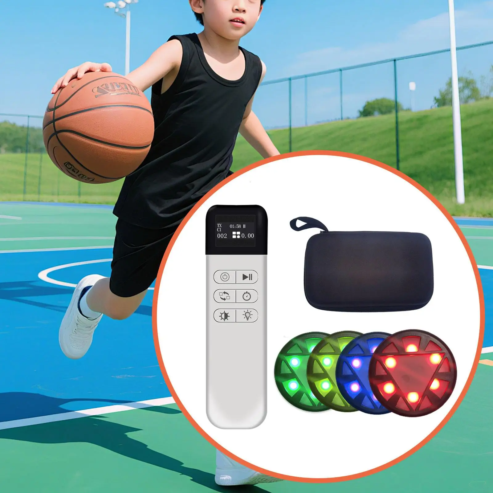 4 Pieces Reaction Training Lamps Running Speed Agility Training Speed Agility Response Equipment for Fitness Daily Entertainment
