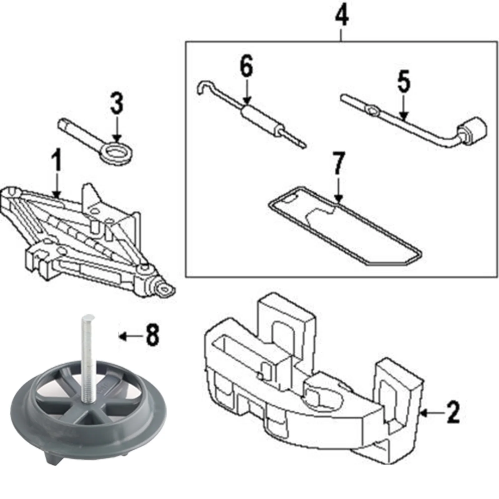 For KIA Forte Cerato Cerato Koup Forte Koup Optima Magentis Soul Gray Spare Tire Hold Down Bolt Retainer Clamp Screw 6285028510