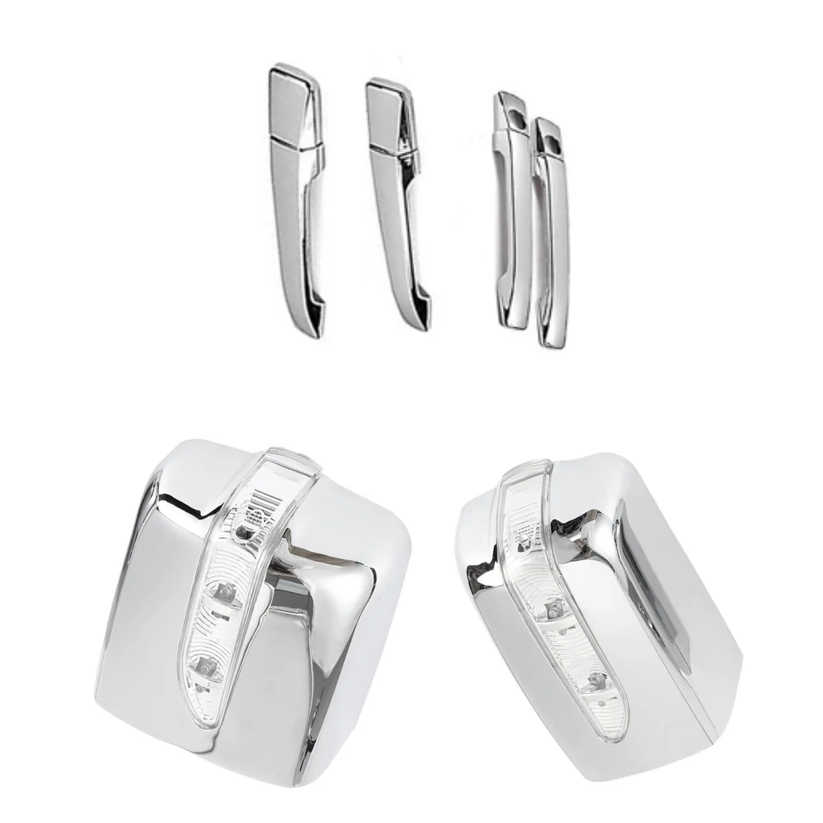 

ABS Chrome Door Side Mirror Cover (Left Hand Drive) with LED Side Blinker and Door Handle Cover For Mercedes Benz W124 E Class