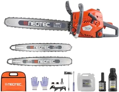 68CC Gas Powered Chainsaw 22 24 Inch Bar Chainsaws 2-Cycle Cordless Handheld  Chain Saw for Backyard