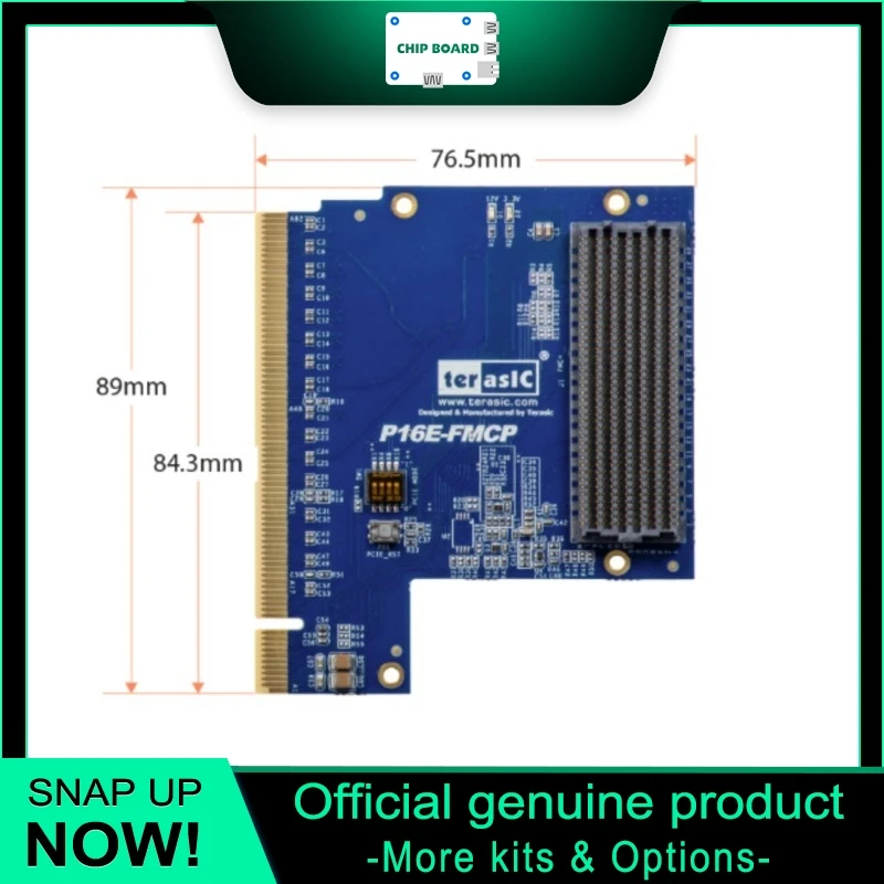 

Terasic P16E-FMCP PCIe Adapter, FMC+ FPGA Daughter Card with PCIe Gen4 x16 High Speed Interface