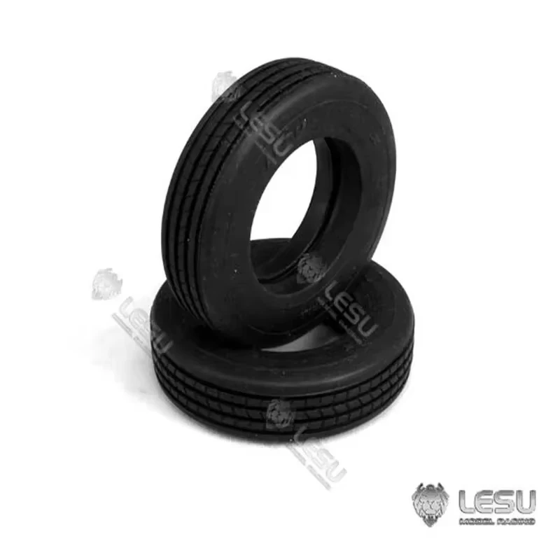Neumáticos de goma para semirremolque RC, diámetro de 52mm, para camión tractor Tamiya 1/14, piezas de semirremolque LESU S-1287-1