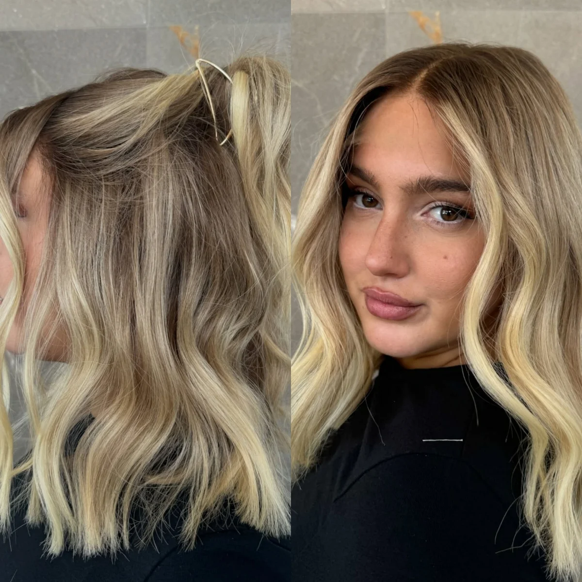 

Плечо Ombre Светло-русый Глубокая волна Синтетический кружевной топ Парики Реалистичный вид Предварительно выщипанные натуральные волосы Парик Futura Ежедневно используется