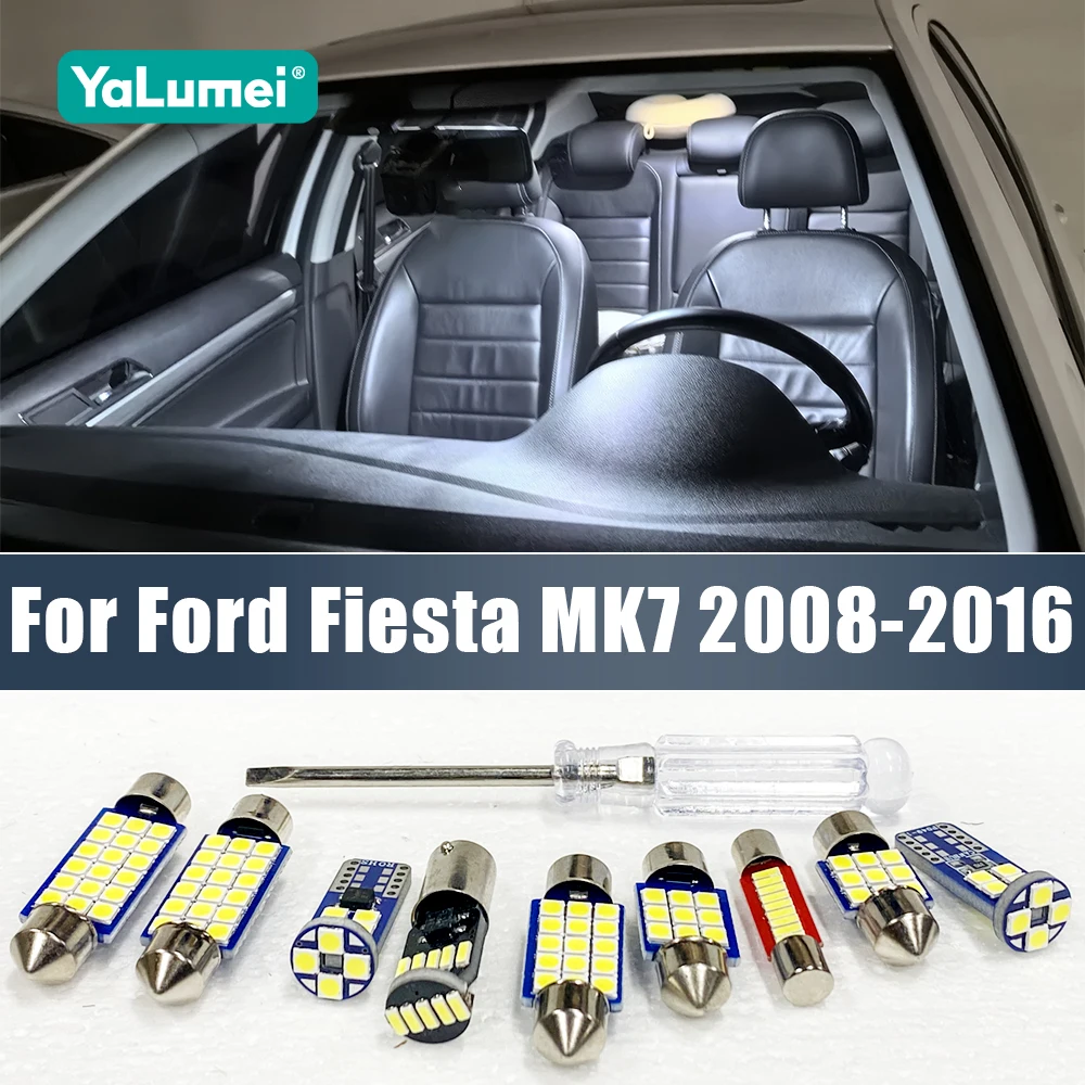 Für Ford Fiesta MK7 2008-2016 Auto-LED-Lampen Innenraumleselampe Kofferraumbeleuchtung Zubehör