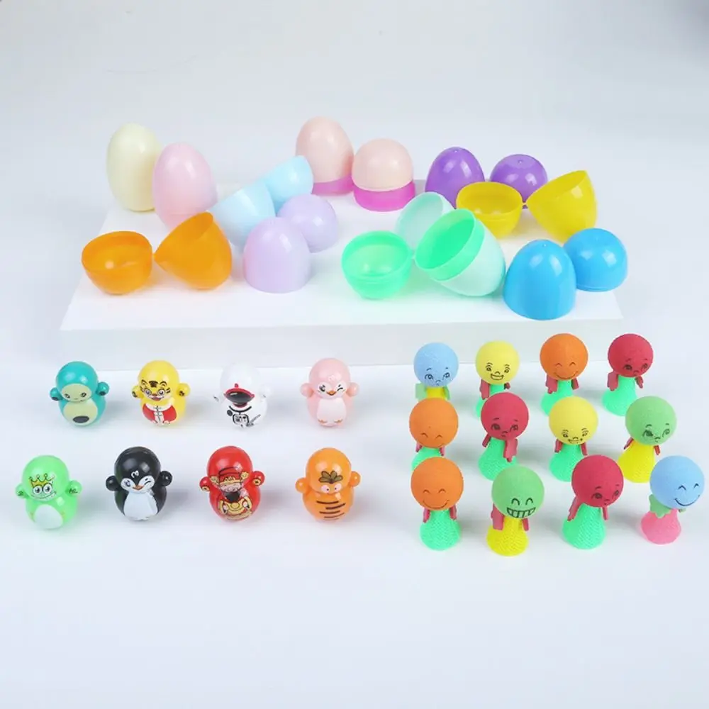 

10PCS Funny NEW Multicolor Easter Capsule Toys Random Filler Plastic Easter Egg Toy Openable Twisted Egg Blind Box Game