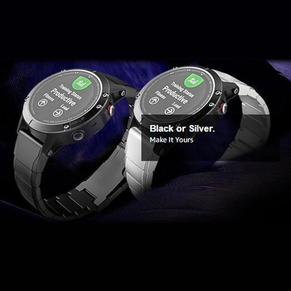 

Быстросъемный ремешок для часов из нержавеющей стали, прочный водонепроницаемый дышащий роскошный ремешок, совместимый металлический браслет Fenix5x