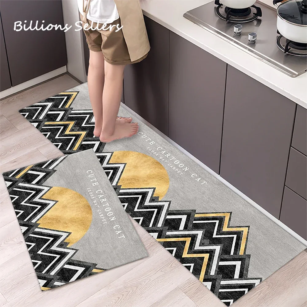 Kitchen Mat Absorbent Long Area Rug Kitchen Carpet Runner Rugs Entrance Door Mat for Kitchen Bedroom Living Room