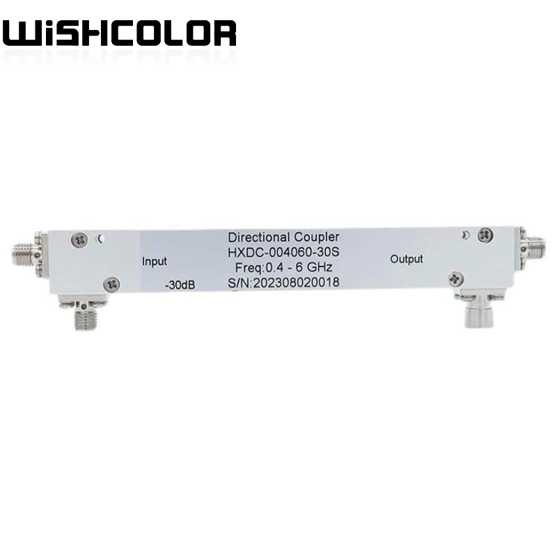 

Wishcolor HXDC-004060-30S 0.4-6GHz 30dB 30W RF Microwave Directional Coupler with SMA Female Connector