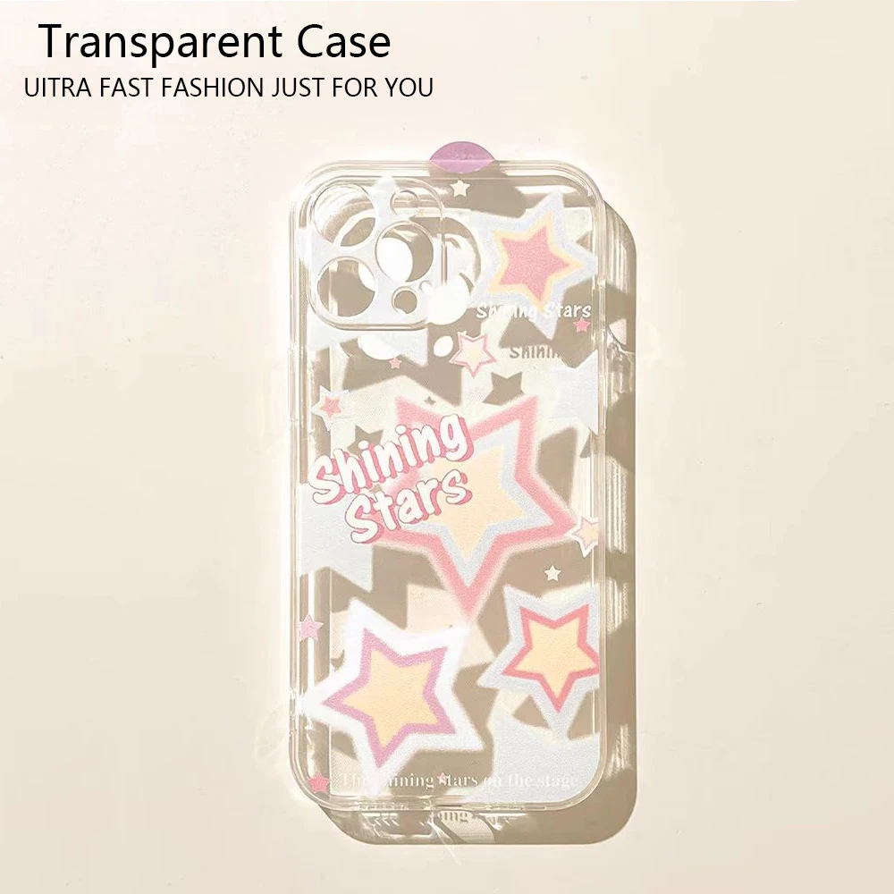 

For Xiaomi Poco F6 F5 X6 X5 X3 M6 Pro F3 Colorflu Star Pattern Clear Phone Cover For Xiaomi Mi 13 12 11 Lite 5G 14 13T 12T Case