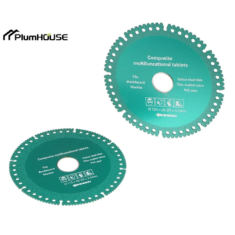 

115/125mm Brazed Diamond Saw Blade Cutting Disc 22.23mm Steel Metal Stone Cast Iron Steel Reinforcement Aluminum