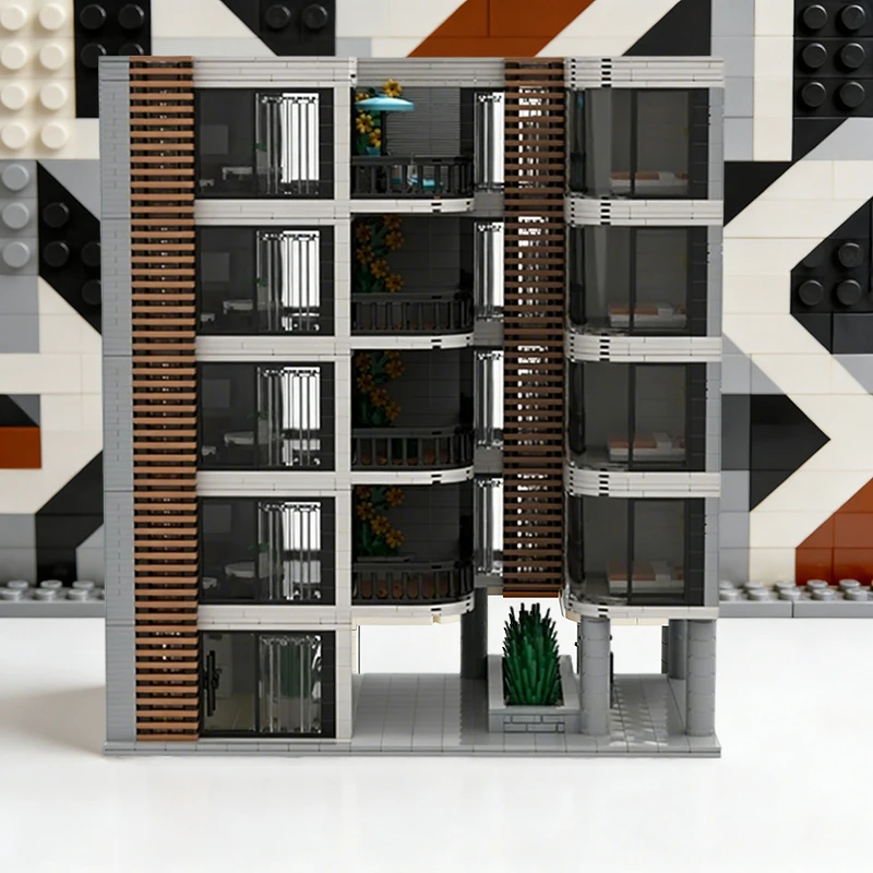 4865 قطعة من مكعبات بناء مدينة ميامي v1.0 بتصميم معياري قابل للتخصيص، لعبة تعليمية يمكنك صنعها بنفسك، هدية للمهرجانات