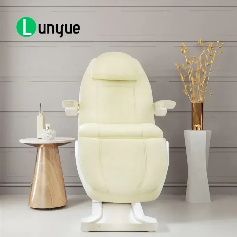Electric Beauty Bed White PVC Leather Spa Furniture Massage Table for Clinic Premium Comfort Durable Affordable Design