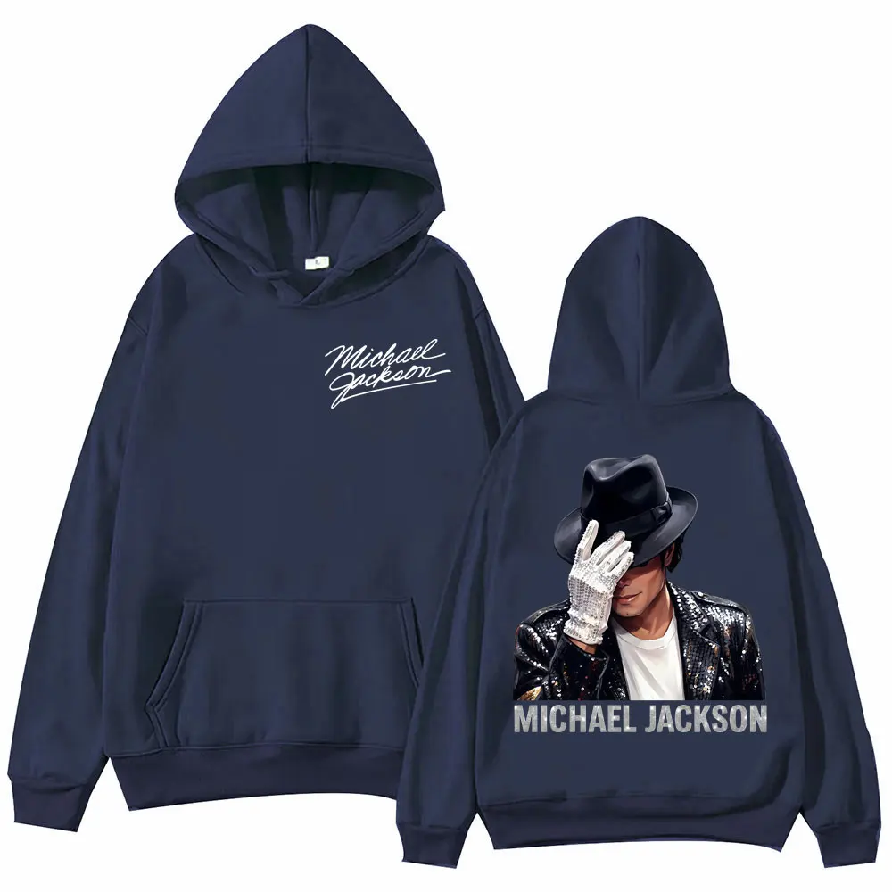 Limitierter Michael Jackson Classics Hoodie für Herren und Damen, modische Punk-Rock-Pullover, hochwertige Fleece-Sweatshirts mit langen Ärmeln und Kapuze – Detail 4