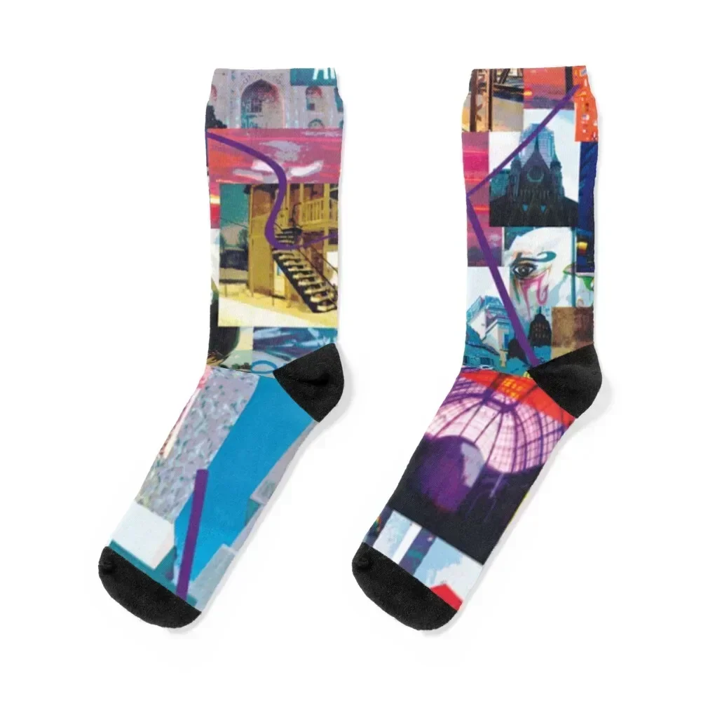 Urban Fugue in kaleidoscope Socks Thermal man winter anime Mens Socks Women's