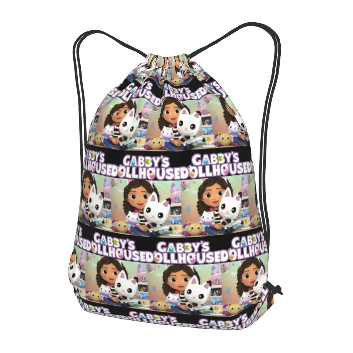 Magical Dollhouse In Friends Cat Cute Backpacks Fashion Drawstring Bags Shoes Bag Book Bags for Travel School