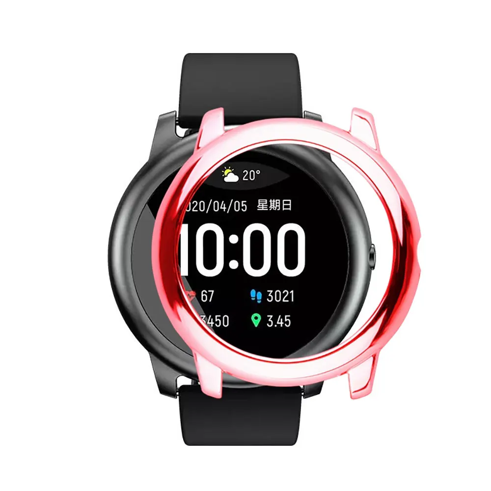 Funda de pantalla de reloj TPU + película de vidrio para Haylou Solar LS05, funda protectora de reloj inteligente, pulsera protectora