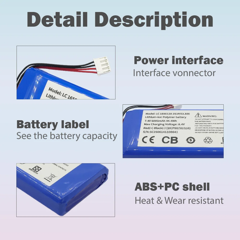 6000mAh Remote Control Battery GL300C For Drone For DJI Phantom 3 Pro/3 A,Phantom 4/ 4 A/4 Pro/4 Pro V2.0, Inspire 1/Inspire 2 - view 4