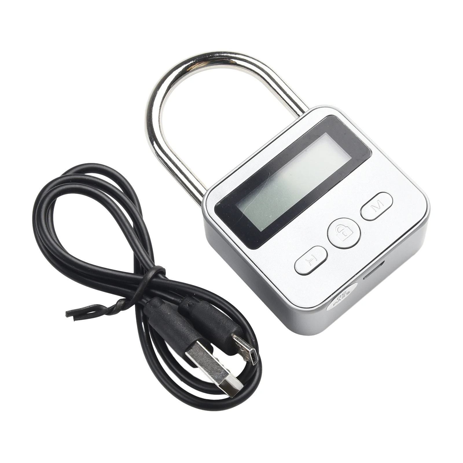 Timing Padlock Metal Timer Lock Electronic Time Heavy Duty LCD Display Multi Function Time Lock Wer-resistance