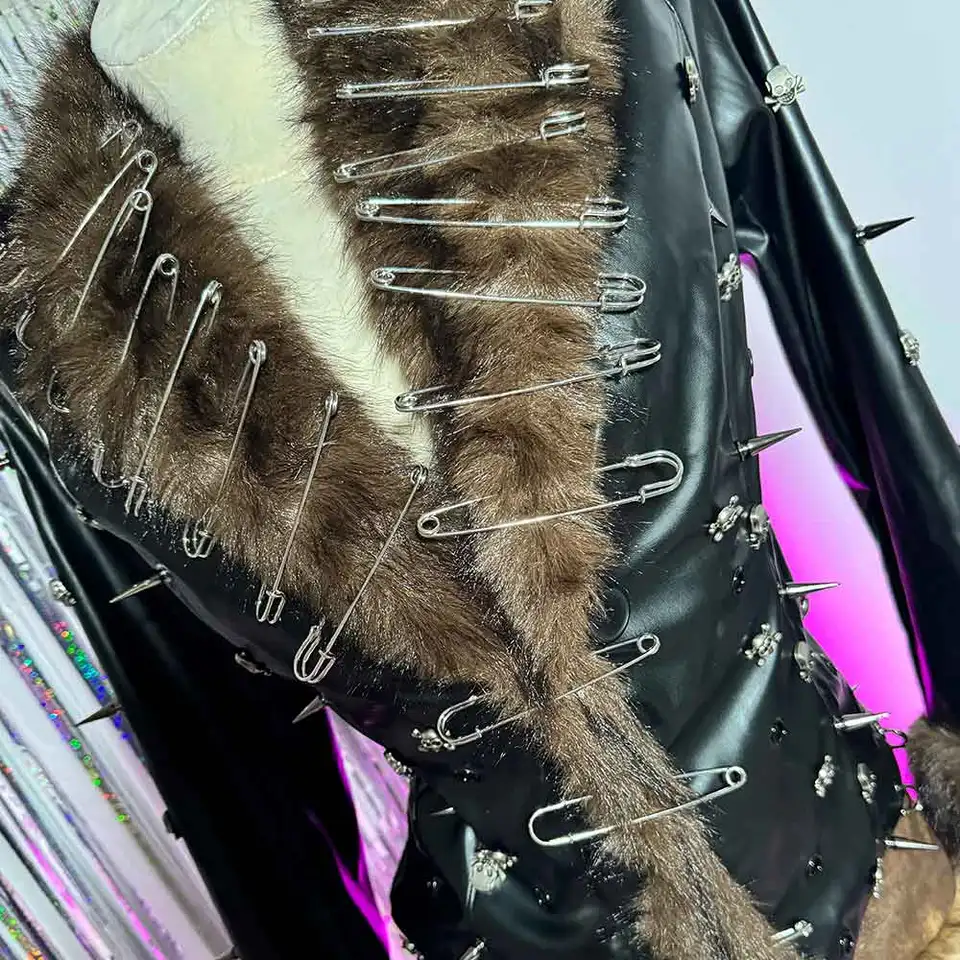 Punk Rock Studded Club Wear Pin DIY Hip Hop E-Girls Y2K Vegan