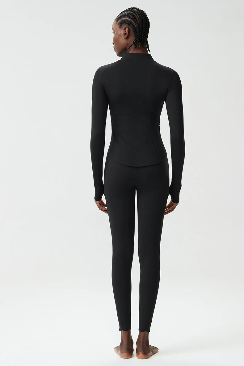 2/3-teiliges Fitness-Yoga-Set für Damen, einfarbig, für Gymnastik und Laufen, dehnbar, weich, atmungsaktiv, schnell trocknend, Sportbekleidung – Detail 20