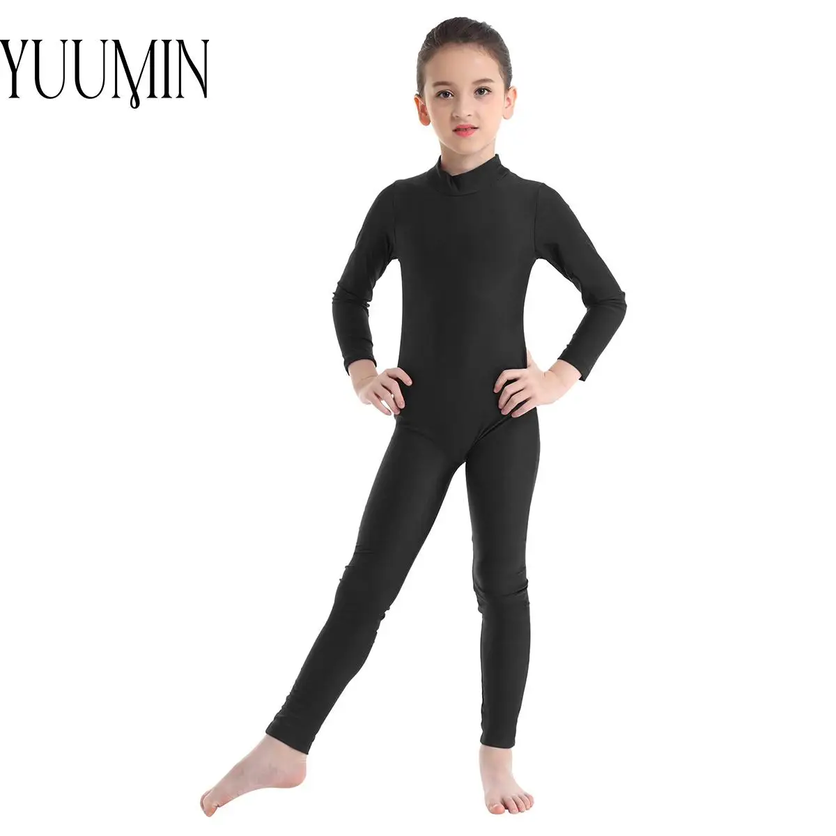 

Kids Girls Ballet Dance Class Training Performance Wear Long Sleeve Gymnastics Leotard Jumpsuit Unitard Ballet Leotards Costume