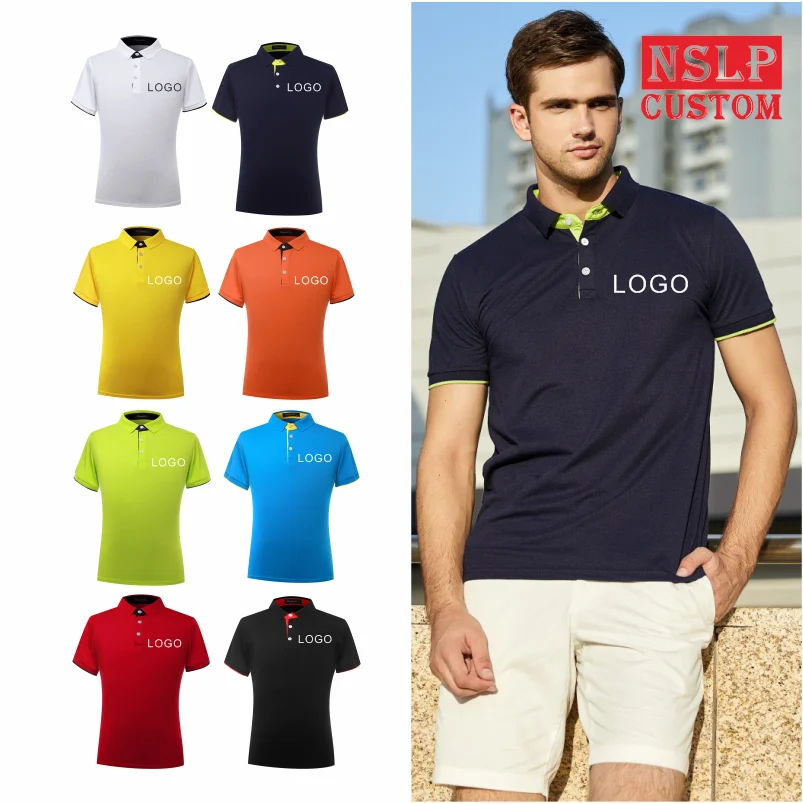 2021 Summer Casual Men\'s and Women\'s Short Sleeve Polo Shirt Custom Logo Embroidery Print Personalized Design Top 9 Colors