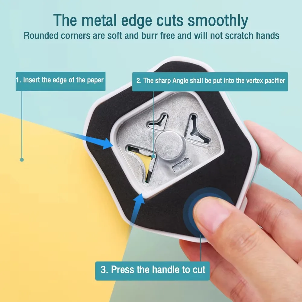 3 in 1 Mini Corner Rounder Border Punches R4/R7/R10mm Photo Cutter Round Punch Portable 3 Way Punch Board Scrapbooking