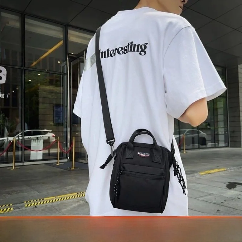 2026 Outdoor Unisex Backpack Fashionable Single Shoulder Crossbody Bag for College Students Versatile Double Strap Nylon Bag