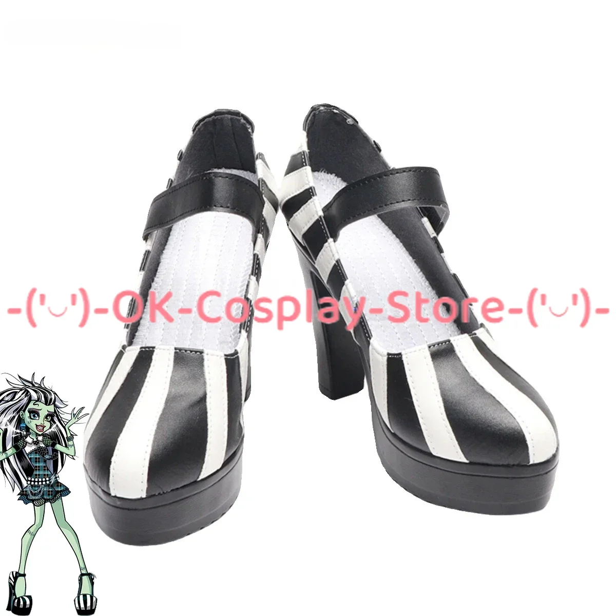 Frankie Stein Cosplay Shoes Halloween Carnival Boots PU Shoes Cosplay Props Custom Made