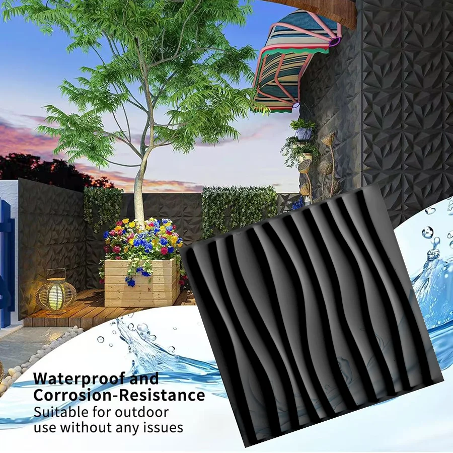 6/12Pcs 3D Wall Panels, Pvc Interior Wall Decor for 11.8\