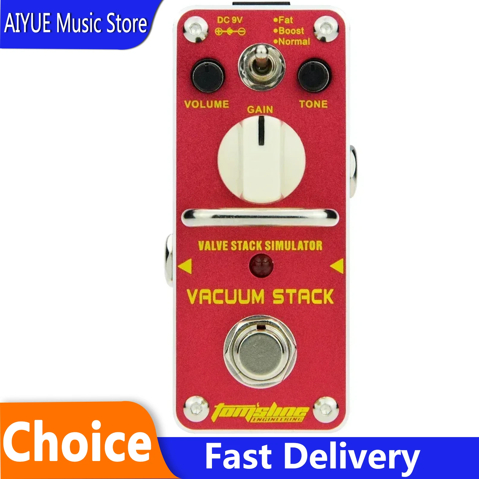 

Aroma Electric Guitar Effect Pedal AVS-3 VACUUM STACK True Bypass Simulator Pedal Tube Amp Simulator Guitar Accessories