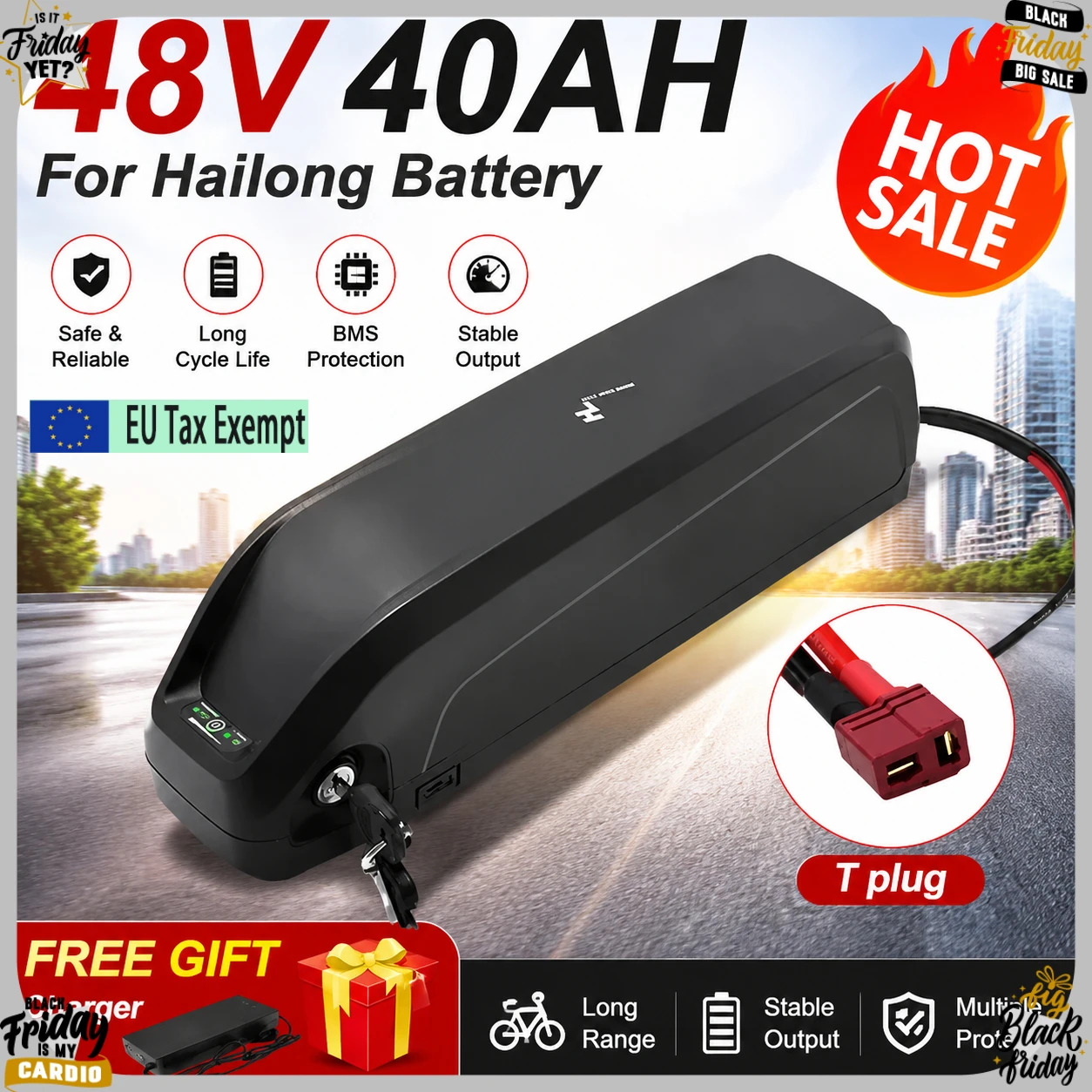 Oryginalna bateria do e-boatów 48V 36V 40000mAh Hailong 30A BMS Elektryczny rowerowy akumulator litowy do montażu na dolnej rurze ramy, do silników 1000W 500W 250W