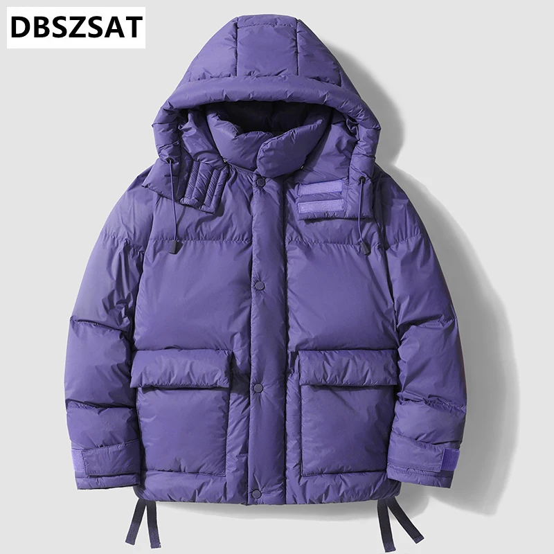 

2023 Winter Coat Men's Windproof Down Jacket Thick Warm And Windproof Hooded Jacket Jacket Casual White Duck Down Down Jacket