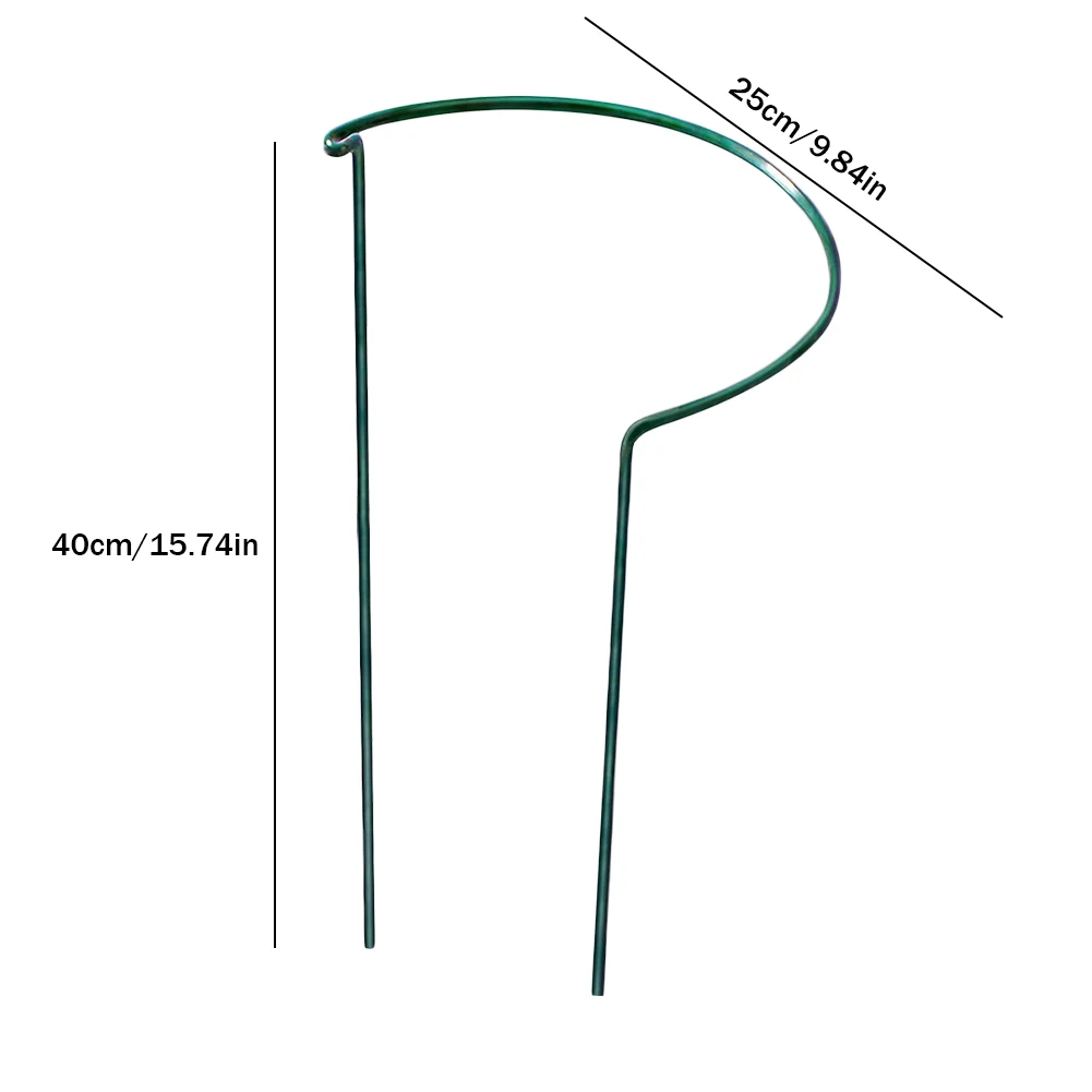 6 szt. Kołek roślina ogrodowa do połowy okrągły metalowy roślina ogrodowa podpórka do wspinaczki na rośliny do wspinaczki na zewnątrz warzyw