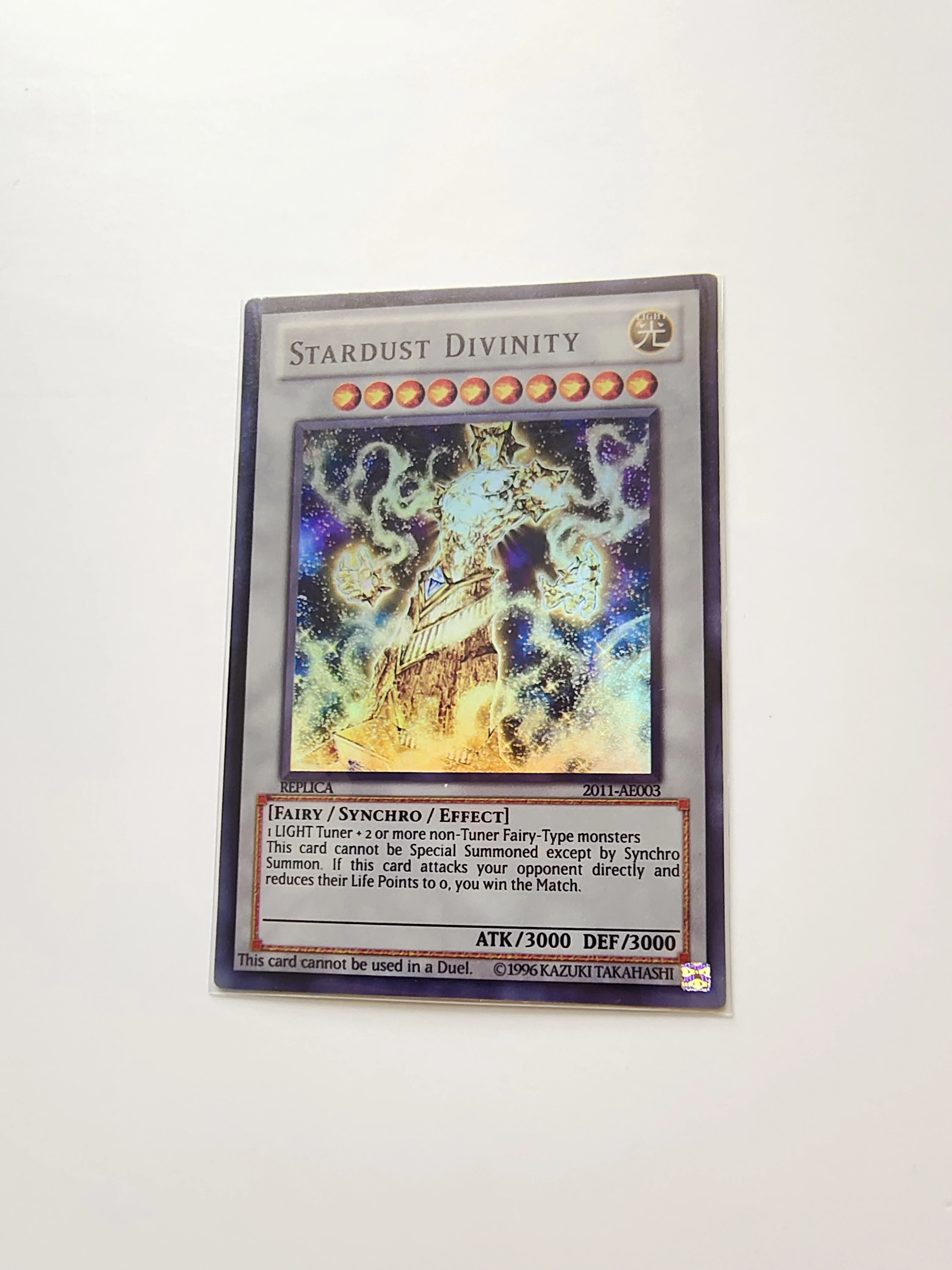 Yu Gi Oh Ultra Rare/UR TCG The first generation Stardust Divinity(2011-AE003)(2010-EN001)  English Collection Card (Not Original