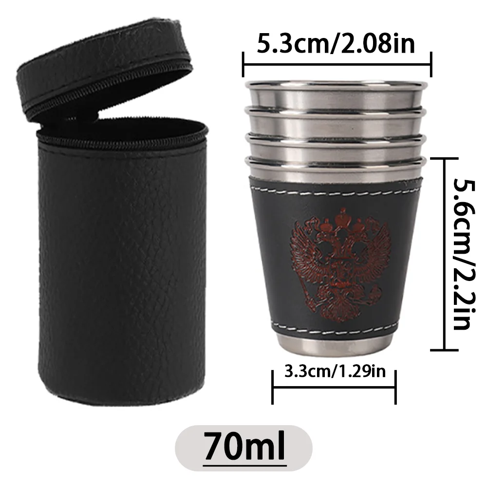 4-Piece Stainless Steel Travel Cups 5