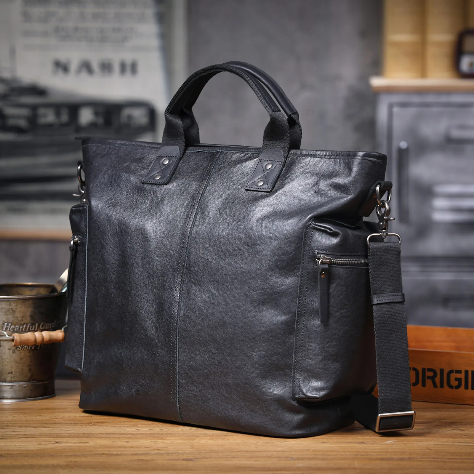 Brifecase de cuero genuino para hombre, bolsos para ordenador portátil de 15 pulgadas, bolso de Cuero de vaca Simple, cu
